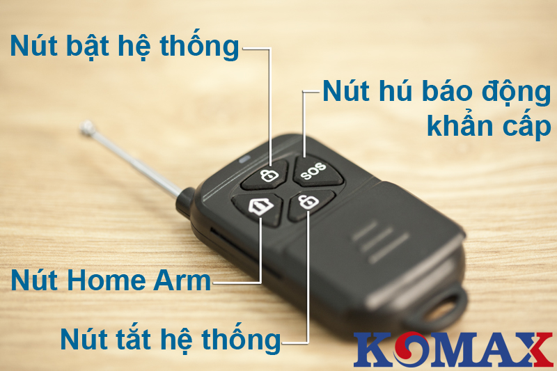 Remote d&ugrave;ng cho trung t&acirc;m chống trộm KM-903G
