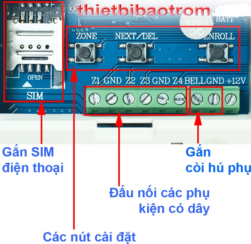 Mặt dưới của chống trộm KM-903G